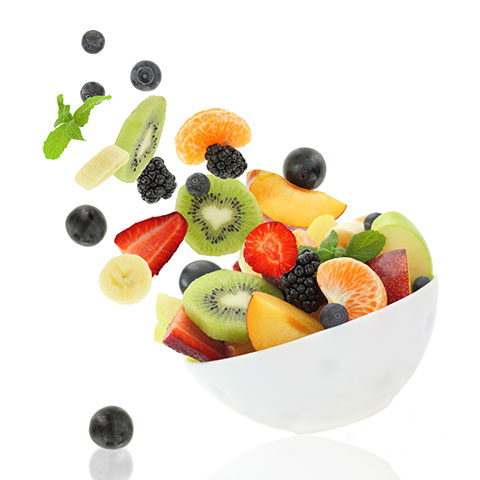 Bowl of healthy and fresh fruit